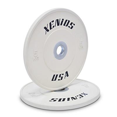 Xenios Usa Caoutchouc Plate Competition Bumper Acier Avec Clés Psbpcrbpl5 Blanc 5 Kg pour 188