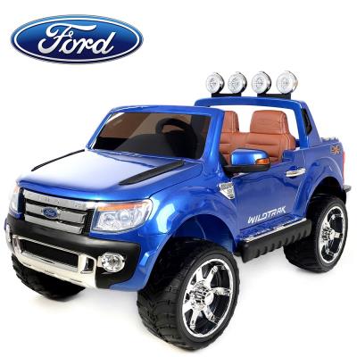 4x4 voiture quad lectrique enfant Ford Ranger 12V 2 places en cuir Bleu avec tlcommande pour 399