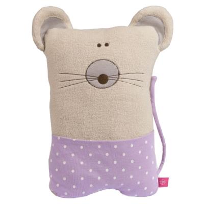 Lassig - Coussin peluche Souris, 100% coton bio pour 35