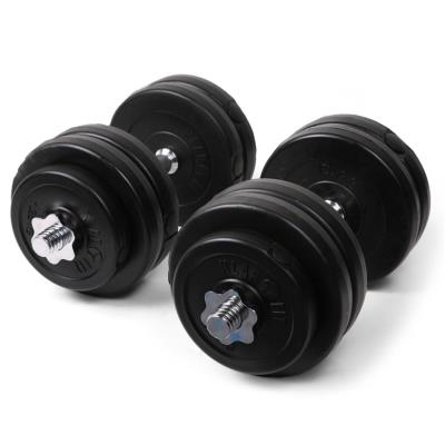 Klarfit Paire D´haltères - 2 X Haltère Avec 6 Anneaux De Fonte : Travail Biceps, Pectoraux, Adbominaux (2 X 15kgs) - Acier Chromé pour 60