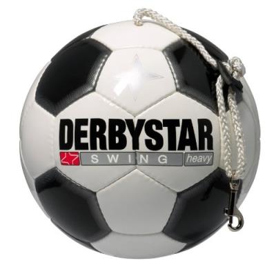 Derbystar Swing Heavy Ballon De Football Avec Corde Blanc Noir, Taille 5 pour 54