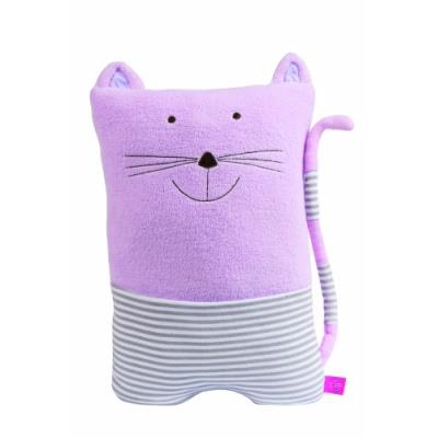 Lassig - Coussin peluche chat, 100% coton bio pour 34