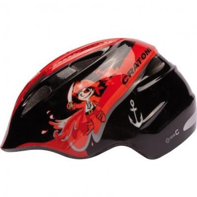 Cratoni Casque Pour Enfant Akino S Noir - Pirate Schwarz Rot Glossy pour 44