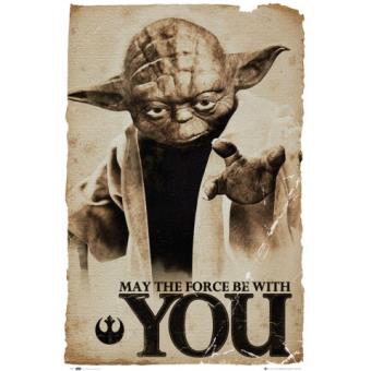 Poster Star Wars   Yoda, Que La Force Soit Avec Toi (91 X 61 Cm