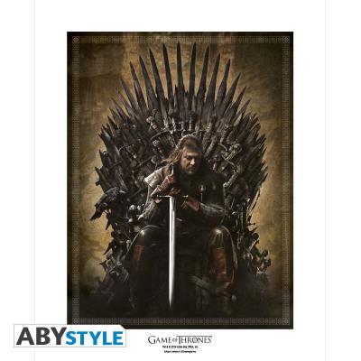 Trone de fer collector art print trne game of thrones collector art print throne abystyle abyart015 pour 35