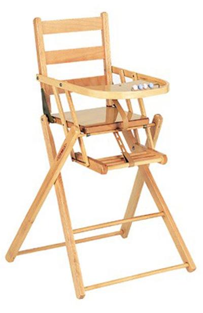 Combelle - Chaise haute en bois, extra-pliante, Finition Ecologique pour 123