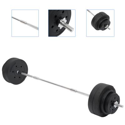 Kit Barre D´haltère Longue Fitness Musculation Exercice Sport 8 Disques 168cm 60kg Sable - Homcom pour 90