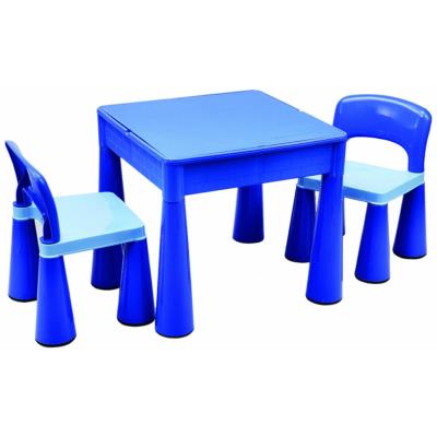 Table pour les enfants et 2 chaises (bleu), Dim : 74.6 x 52.4 x 11.8 cm -PEGANE- pour 157