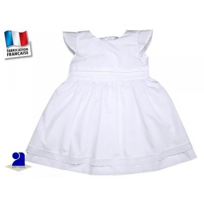 Tenue baptme fille, robe baptme et crmonie, coton blanc Taille - 60 cm 3 mois, Couleur - Blanc pour 55