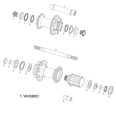 Sram Whs9001 Assemblée Dessieu De Moyeu Avant pour 40