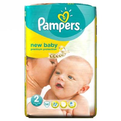 PAMPERS New Baby T2 Mini 3-6 kg x56 couches pour 29