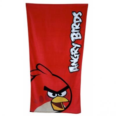 Drap de bain angry birds rouge 140x70 cm pour 23
