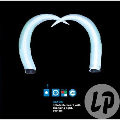 coeur gonflable - heart 3m with remote and led pour 566
