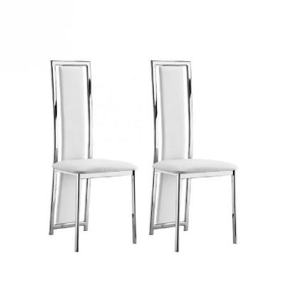 Lord lot de 2 chaises de salle a manger en tissu blanc pour 104