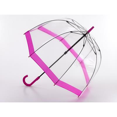 Parapluie transparent cloche rose Birdcage Fulton pour 30