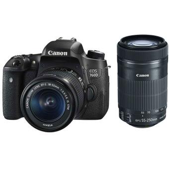 Canon EOS 760D Caméra reflex numérique avec objectif 18-55 mm et 55-250 mm