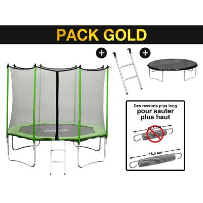 Trampoline Yoopi - Ø 4.25 M - Avec Filet + Échelle + Couverture pour 753