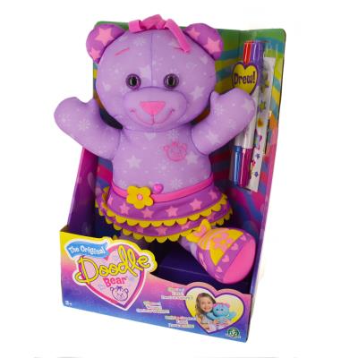 Peluche doodle bear 40 cm  colorier : violet giochi preziosi pour 42