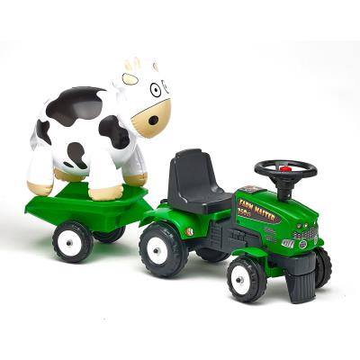 Porteur tracteur Baby Farm Mustang 350S avec remorque et vache Falk / Falquet pour 32