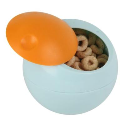 boon - snack ball feeding line iceblue - bote ronde  en-cas - orange pour 14