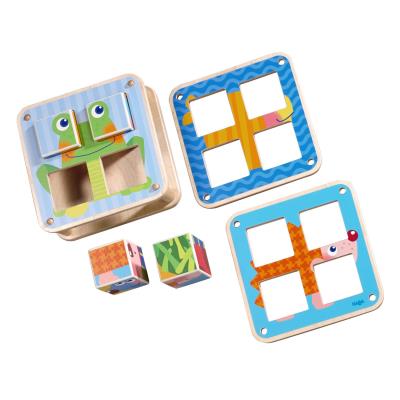 Cubes puzzle Les animaux du jardin Haba pour 27