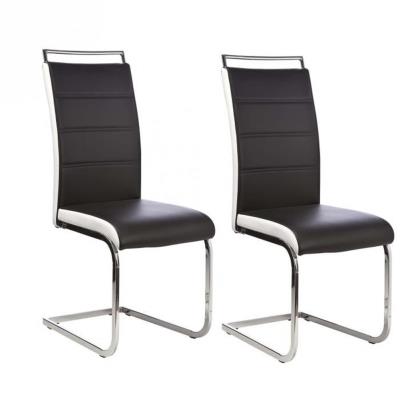 Dylan lot de 2 chaises noir/blanc pour 159