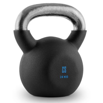 Capital Sports Viket Kettlebell Haltère Forme De Boule + Poignée Vinyle 24kg pour 70