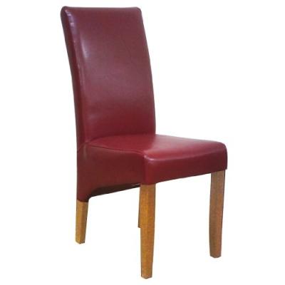 kettle interiors vermont chaise en bois/cuir reconstitu rouge bordeaux pour 323
