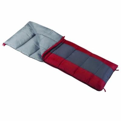 Wenzel Lakeside Sac De Couchages Dété Ouverture Côté Droit Rouge Gris Taille Standard pour 68