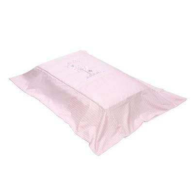 cambrass - 29246 - dessus de lit dhoussable 60 x 130 cm - 120 - rose pour 88