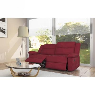 Relaxo canap de relaxation 3 places 190x93x96 - microfibre - rouge pour 485