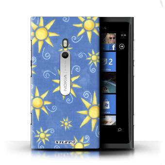 Coque de Stuff4 / Coque pour Nokia Lumia 800 / Bleu/Jaune Design