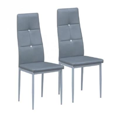 Diamond lot de 2 chaises - 42x50x105 cm - gris pour 72