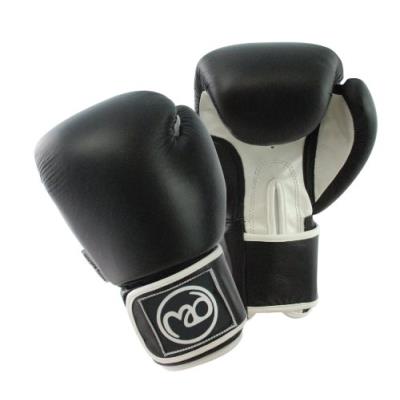 Boxing-mad Leather Pro Sparring Gloves - Black White, 14 Oz pour 58