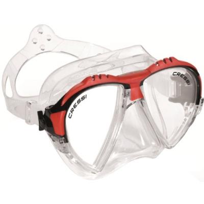 Cressi Ds301080 Matrix Masque De Plongée Transparent Rouge pour 71