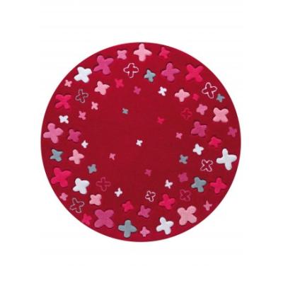 Tapis de chambre - Bloom field - rouge 100x100 cm en Acrylique pour 108