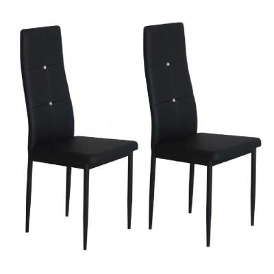 Diamond lot de 2 chaises - 42x50x105 cm - noir pour 72