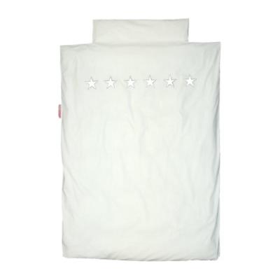 taftan - housse de couette et taie doreiller etoiles blanc (100 x 135 cm) - blanc pour 90