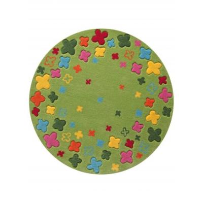 Tapis de chambre - Bloom field - vert 100x100 cm en Acrylique pour 108