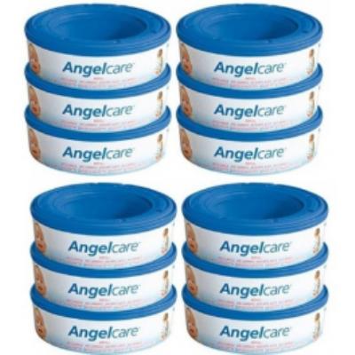 Mga Pack de 12 recharges pour poubelle  couche Angelcare pour 100