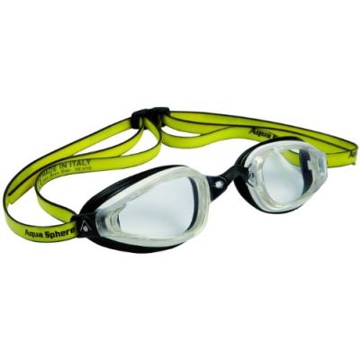 Aqua Sphere K180+ Lunettes De Natation Verres Transparents Blanc Noir pour 42