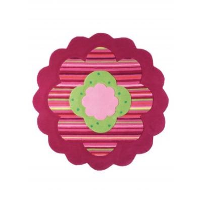 Tapis de chambre - Flower Shape - rose 100x100 cm en Acrylique pour 108