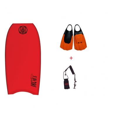 Pack Leash + Palmes + Bodyboard Mach Ixl Pe 40,5 Morey - Taille Palmes - M pour 165