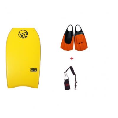 Pack Leash + Palmes + Bodyboard Hubb Boost Pe 41,5 Bz - Taille Palmes - M pour 175