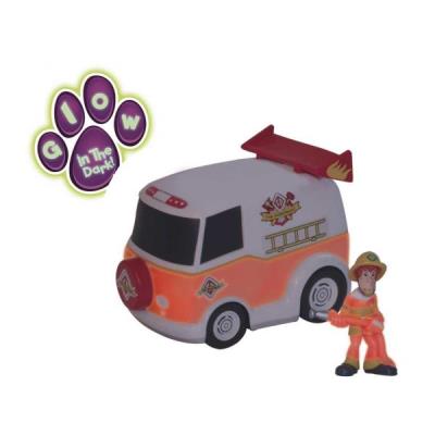 Scooby Doo - blister avec 1 figurine et 1 vhicule orange pour 18