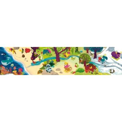 wandpiraten papier peint mural pour enfants animaux du monde 200 x 46,5 cm pour 62