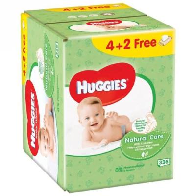 HUGGIES Nouvelles Lingettes Natural Care 4+2 Gratu pour 22