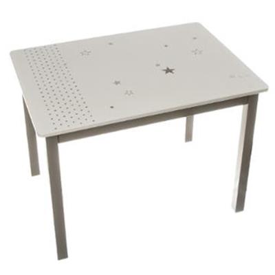 Table en bois pour enfant Taupe et blanche, L 77 x L 55 x H 48 cm -PEGANE- pour 57