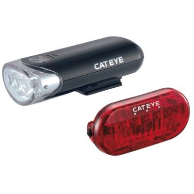 Cateye Hl-el 135 Tl_ld135 (omni3) Set Éclairage De Sécurité Led À Piles pour 46