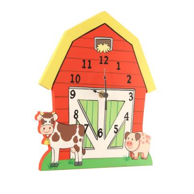 Horloge en bois les animaux de la ferme Auguste pour 130